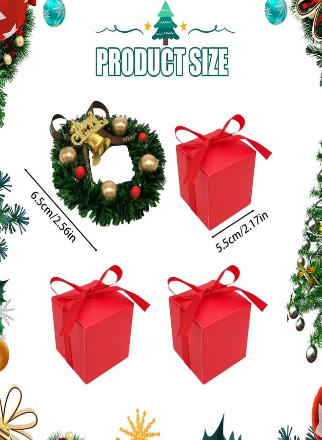 4 قطع من زينة عيد الميلاد المصغرة، أثاث بيت الدمى، زينة مصغرة بطابع عيد الميلاد، ديكور عيد الميلاد لبيت الدمى، أثاث مصغر، ديكور العطلات - Image 2